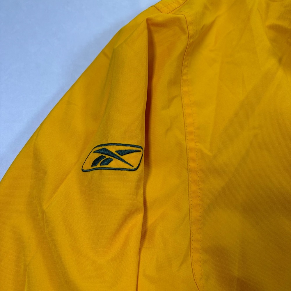 Reebok NFL Green Bay Packers Equipment Quarter Zip Windbreaker Yellow Mens M - Picture 6 of 14